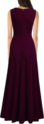 Women's V Neck Sleeveless Split Formal Dress Cocktail Party Prom Long Dresses - Image 2