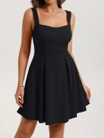Women Graduation Dress with Pockets Short Bow Cocktail Party Dresses Semi Formal A Line Mini Dress - Image 2